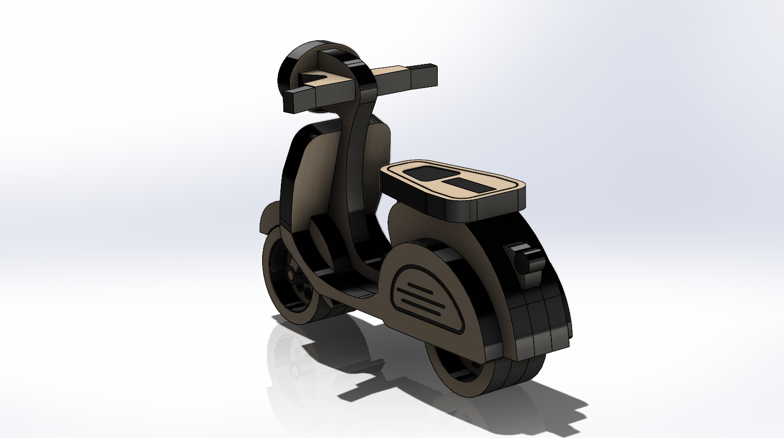 CNC激光切割机和3D打印摩托车模型套件 3D打印模型